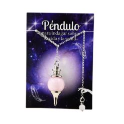 Péndulo Bola Mineral - Cuarzo Rosa REF 6