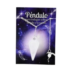 Péndulo Facetado Mineral - Cuarzo Cristal REF 6