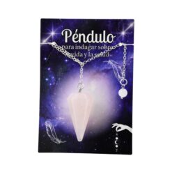 Péndulo Facetado Mineral - Cuarzo Rosa REF 6