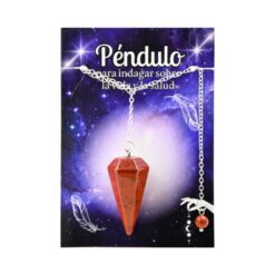 Péndulo Facetado Mineral - JASPE ROJO REF 6