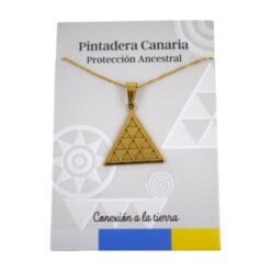Alternative view of Colgante Acero Dorado Pintadera Canaria Ref. 5