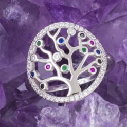Anillo Plata ARBOL VIDA CIRCONITAS COLOR REF  790