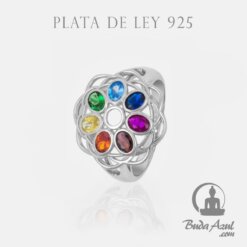 Anillo Plata CIRCONITAS CHAKRA COLORES REF 1090