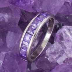 Anillo Plata CIRCONITAS VIOLETA REF  790