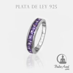 Anillo Plata CIRCONITAS VIOLETA REF  790
