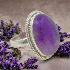 Anillo Plata  LABRADO MINERAL AMATISTA REF1190