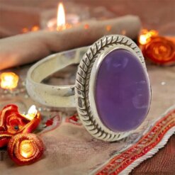 Anillo Plata  LABRADO MINERAL AMATISTA REF890