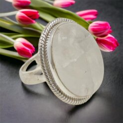 Anillo Plata  LABRADO MINERAL PIEDRA LUNA REF1190