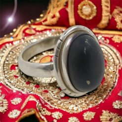 Anillo Plata  LISO MINERAL SHUNGIT REF890