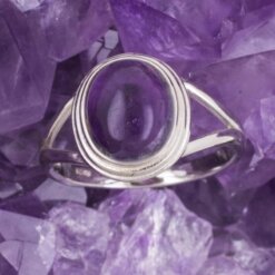 Anillo Plata OVALADO MINERAL AMATISTA REF  890