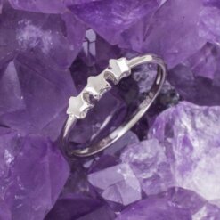 Anillo Plata de Ley 925 3 ESTRELLAS REF  390