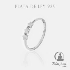 Anillo Plata de Ley 925 3 ESTRELLAS REF  390