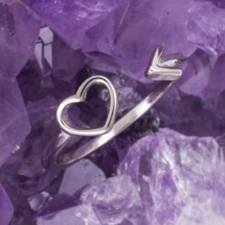 Anillo Plata de Ley 925 CORAZON Y FLECHA REF  390
