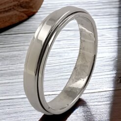 Anillo Plata de Ley 925 liso ANTIESTRES REF 990