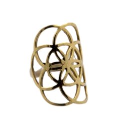 Anillo latón flor