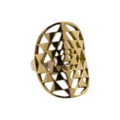Anillo latón triángulos