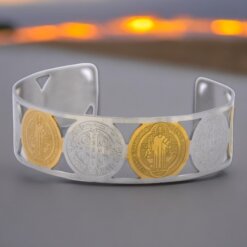 Brazalete Acero Bicolor San Benito REF  8