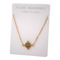 COLGANTE ACERO DORADO NUDO BRUJA UNIDO REF -3