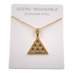 COLGANTE ACERO DORADO PINTADERA CANARIA REF-4