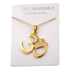 COLGANTE ACERO DORADO SIMBILO OM REF-4