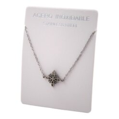 COLGANTE ACERO PLATEADO NUDO BRUJA UNIDO REF -3