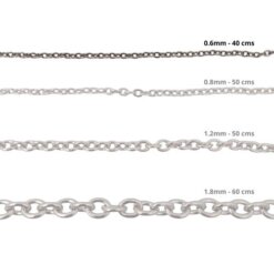 Cadena Acero inoxidable ROLO 0 6 - 40CM PLATEADO