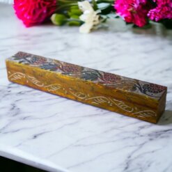 Caja quemador piedra 26 5x4 5cm AMARILLO 490