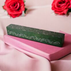 Caja quemador  piedra 26 5x4 5cm VERDE- 490