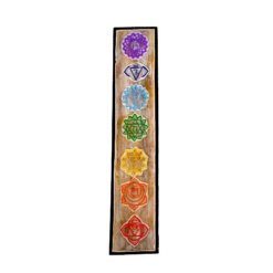 Colgador madera 7 chakras 80X16cms REF 1690