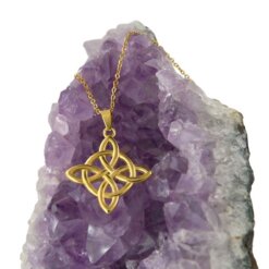 Colgante Acero Dorado Nudo Brujas REF 290 Mod 07