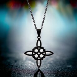 Colgante Acero Negro Nudo Brujas  - REF 290 Mod 09