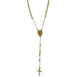 Colgante Acero Rosario SAN BENITO 3mm - DORADO