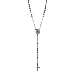 Colgante Acero Rosario SAN BENITO 3mm - PLATEADO