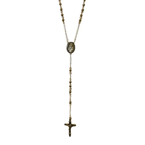 Colgante Acero Rosario SAN BENITO 4mm - DORADO