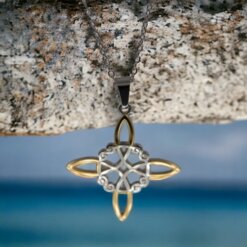 Colgante Acero bi-color Nudo Brujas REF 290 Mod 12