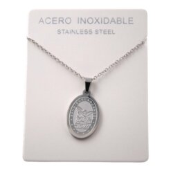Colgante Acero plateado San Miguel Arcangel REF  5