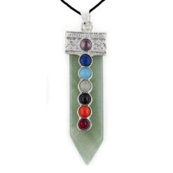 Colgante Flat 7 Chakras Aventurina eco REF 5