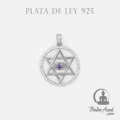 Colgante Plata ESTRELLA DAVID OJO P  LILA REF  890
