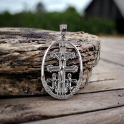 Colgante Plata Ley Cruz Caravaca circonitas REF890