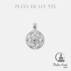 Colgante Plata ZODIACO CELTA PIEDRAS COLORE REF590