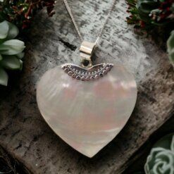 Colgante Plata concha corazón REF790 Mod01 PERLA
