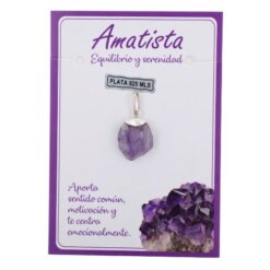 Colgante Plata de Ley 925 mineral AMATISTA