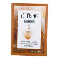 Colgante Plata de Ley 925 mineral CITRINO