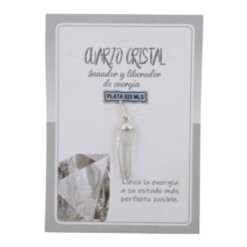 Colgante Plata de Ley 925 mineral CUARZO CRISTAL