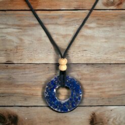 Colgante aro de orgonita 40mm - Lapislazuli REF 5