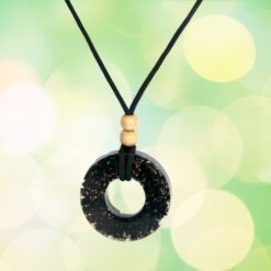 Colgante aro de orgonita 40mm - Shungit REF 5