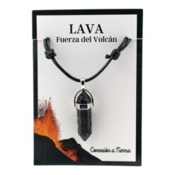 Colgante doble punta mineral LAVA 2