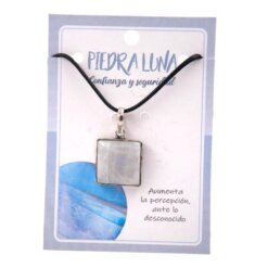 Colgante mineral PIEDRA LUNA CUADRADO REF  10