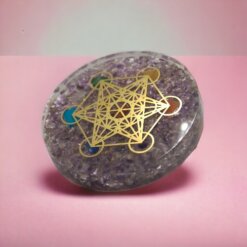 Disco Metatron Orgonita 9 cm - Amatista REF 790