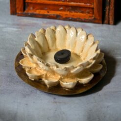 FLOR DE LOTO 15 CM REF 390 - 25 - BLANCO